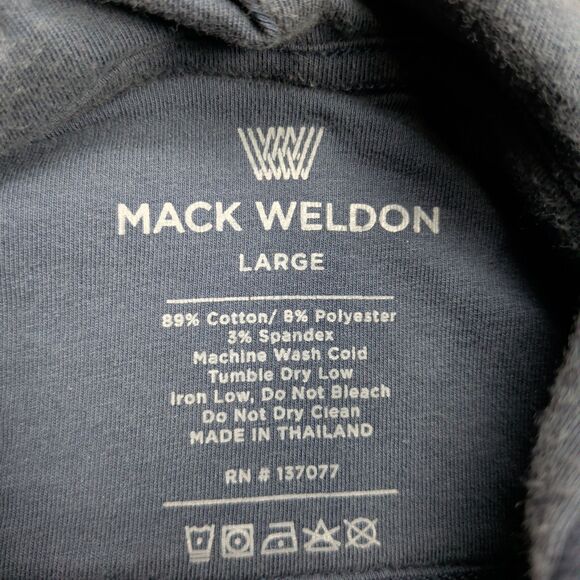 Mack Weldon Ace Hoodie Mens Large Full Zip Navy Blue Stretch Soft Sweatshirt - Picture 3 of 10